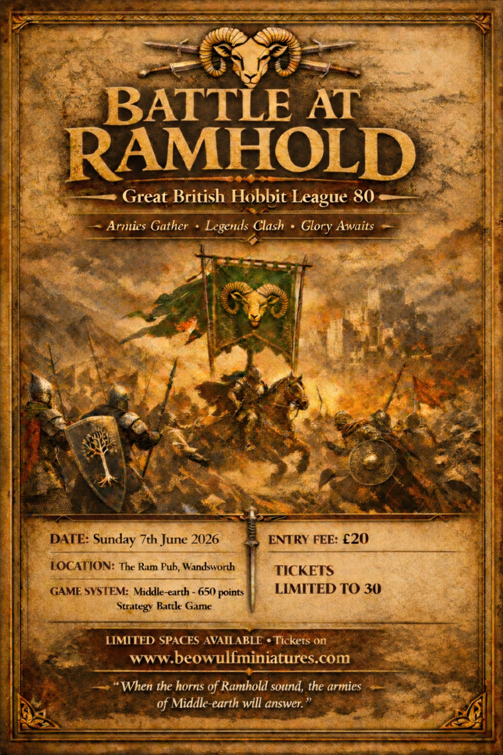 Battle at Ramhold I - MESBG GBHL 80 Event