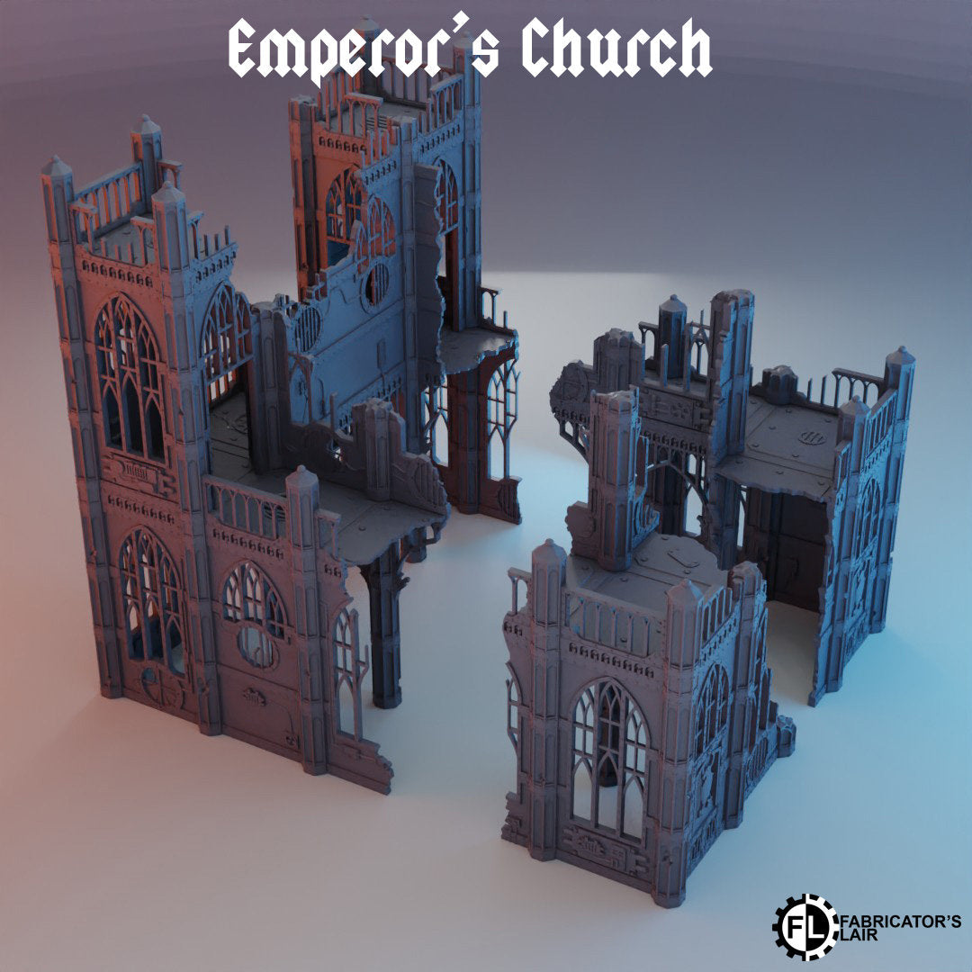 Gothic Ruins Set #3 Cathedral - Wargaming Terrain 28mm - Large Bundle Set or Individual - Printed on FDM Bambu Lab X1 Carbon (Custom Order)
