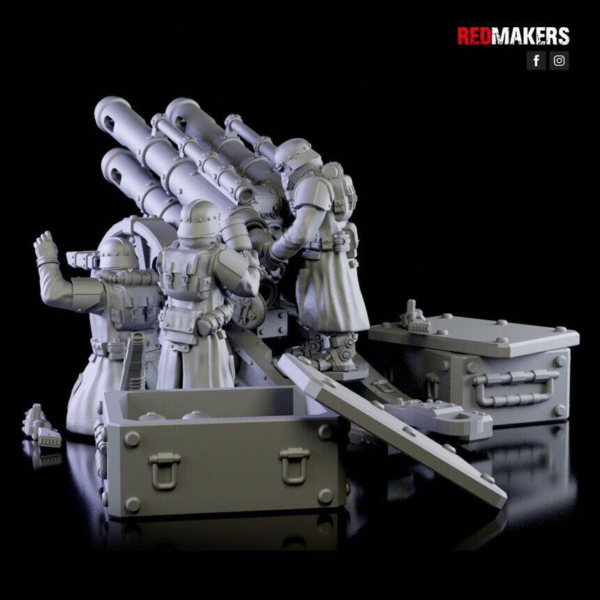 Red Makers - Death Squad Quattro Cannon Heavy Artillery (Custom Order)
