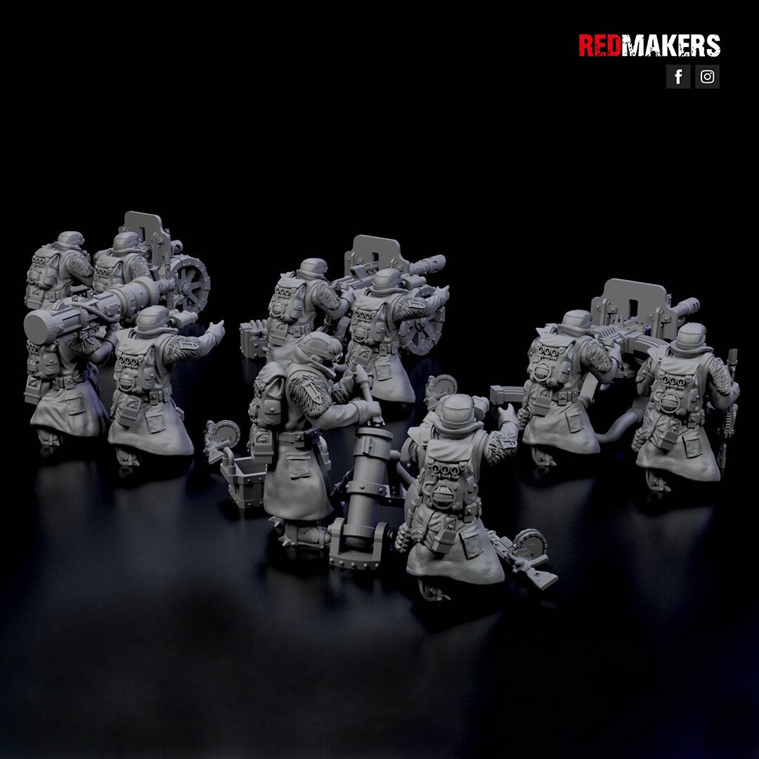 Red Makers - Ice Warriors Heavy Weapon Teams x3 (Custom Order)
