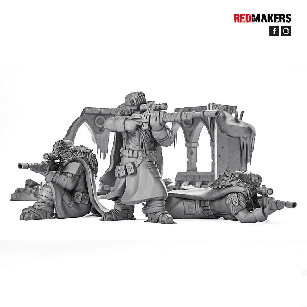 Red Makers - Ice Warriors Snipers x3 (Custom Order)