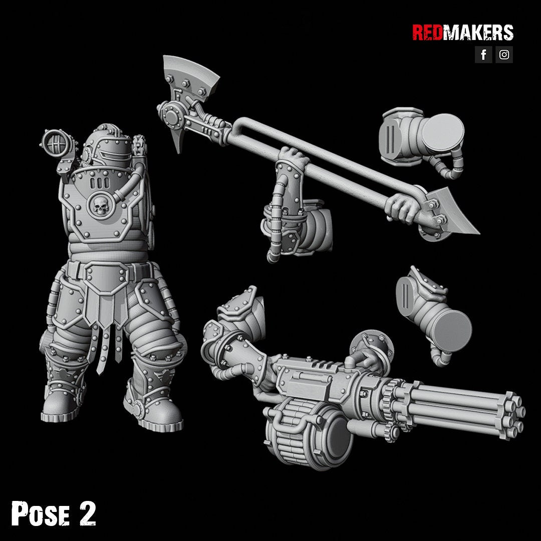Red Makers Solar Guard Power Axe or Rotor Cannon Squad x10 (Custom Order) - product image 10 of 10