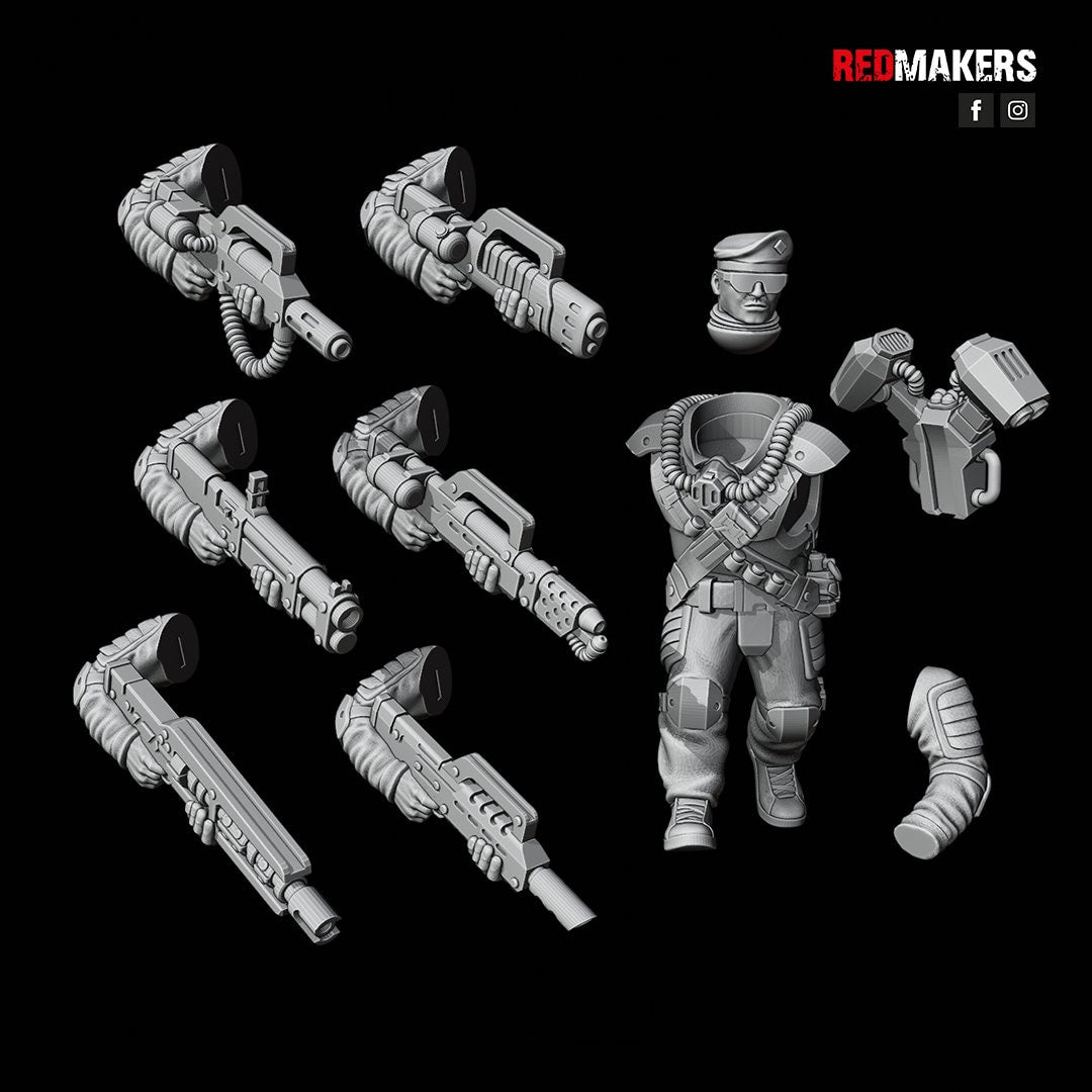 Red Makers - Airborne Division Officer and Command Squad (Custom Order)