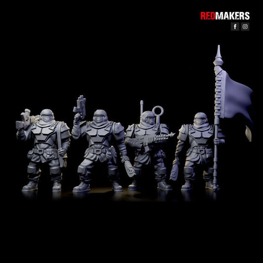 Red Makers Alpha Troops Officer and Command Squad (Custom Order) - product image 2 of 8