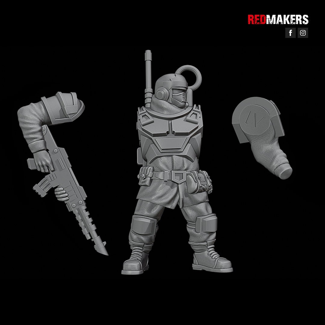 Red Makers - Alpha Troops Officer and Command Squad (Custom Order)