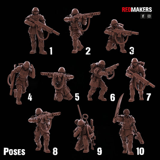 Red Makers Shock Troops Female Squad x10 (Custom Order) - product image 2 of 9