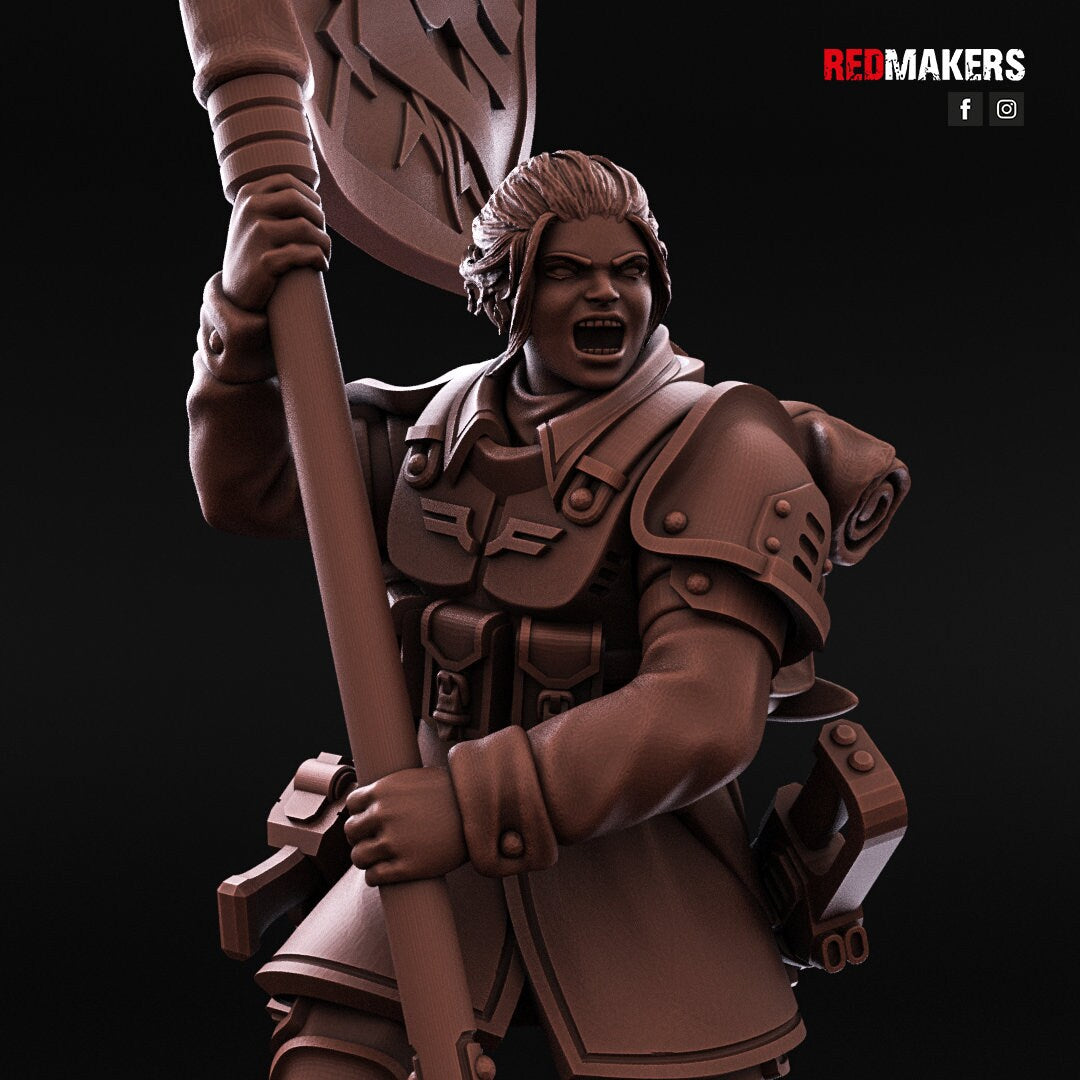 Red Makers - Shock Troops Female Officer and Command Squad (Custom Order)
