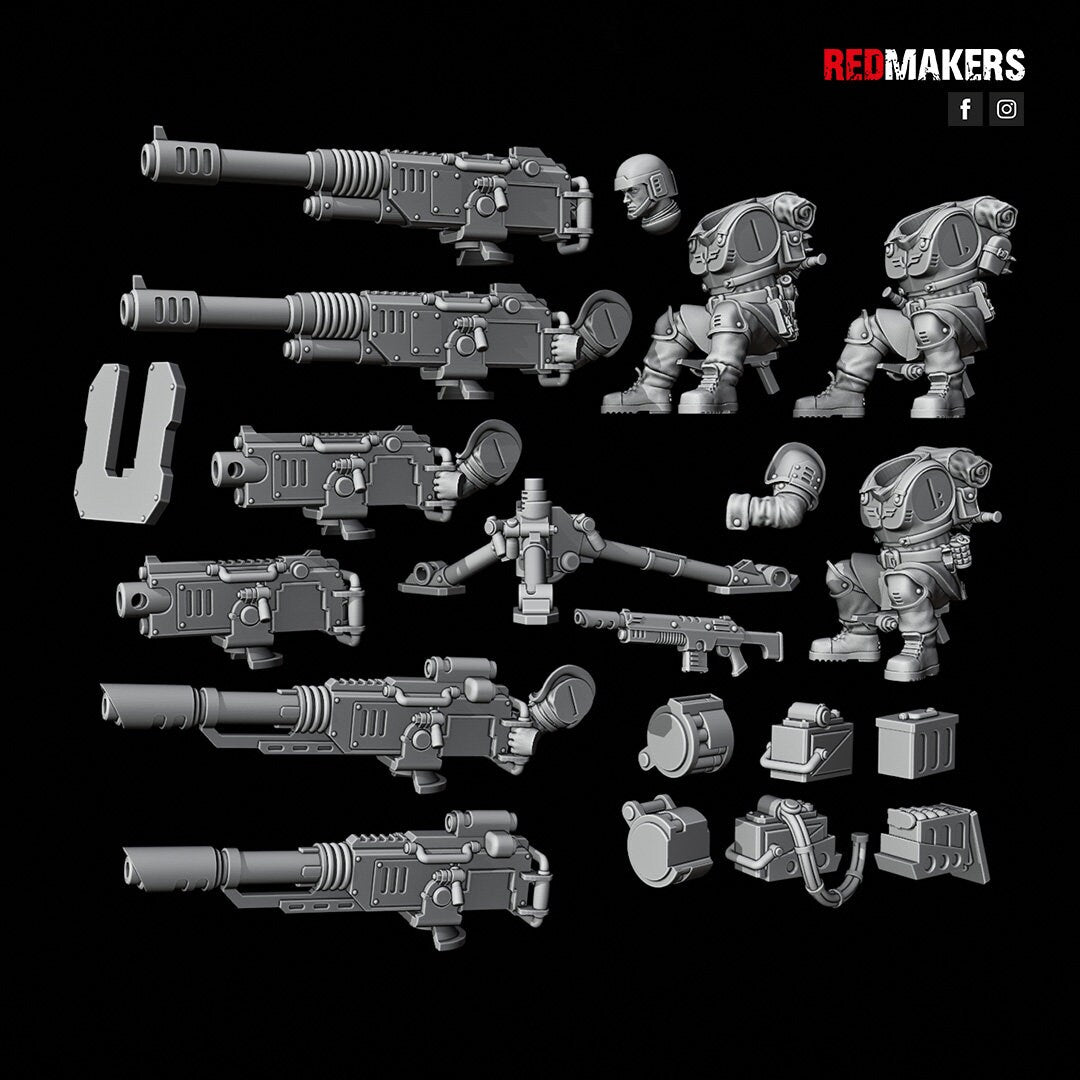 Red Makers - Shock Troops Heavy Support Teams x3 (Custom Order)