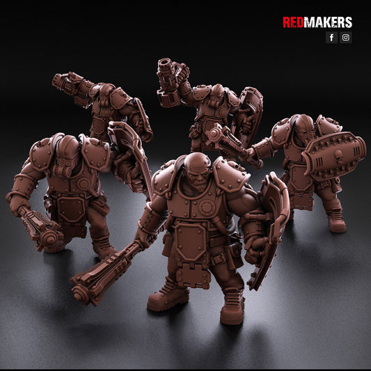 Red Makers - Armoured Abhuman Giant Squad V2 x5 (Custom Order)