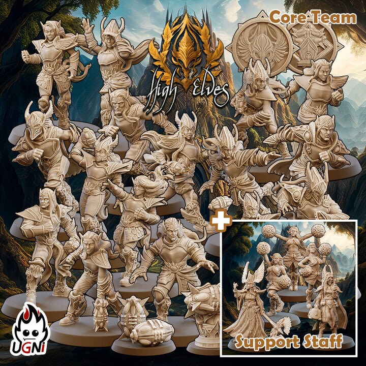 High Elves Team (Regular Style) Designed by UGNI Miniatures - Fantasy Football - product image 7 of 7