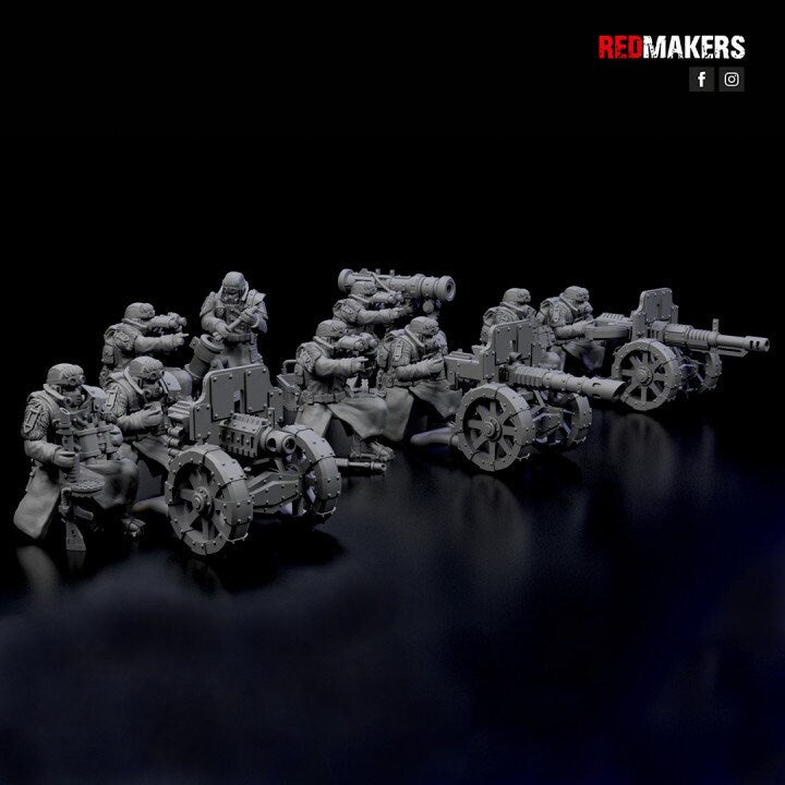 Red Makers - Ice Warriors Heavy Weapon Teams x3 (Custom Order)