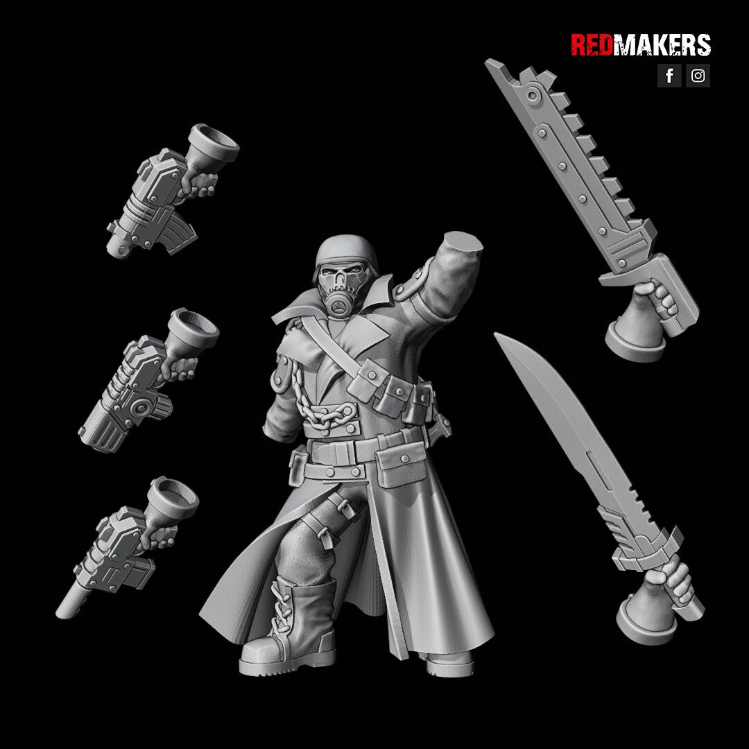 Red Makers - Steel Guard Officer and Command Squad (Custom Order)