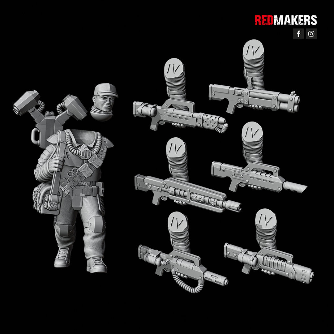 Red Makers - Airborne Division Officer and Command Squad (Custom Order)