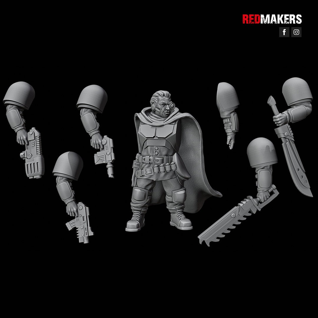 Red Makers - Alpha Troops Officer and Command Squad (Custom Order)