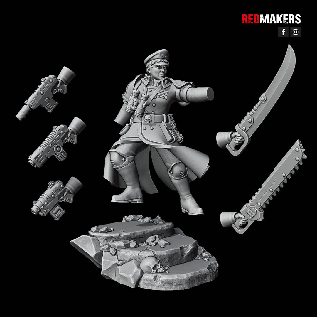 Red Makers - Shock Troops Female Officer and Command Squad (Custom Order)