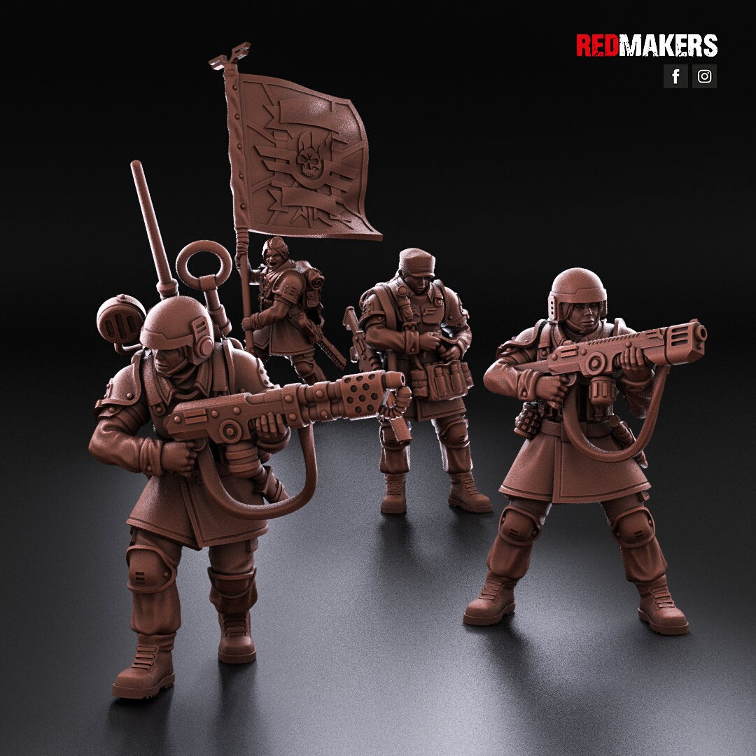 Red Makers - Shock Troops Female Officer and Command Squad (Custom Order)