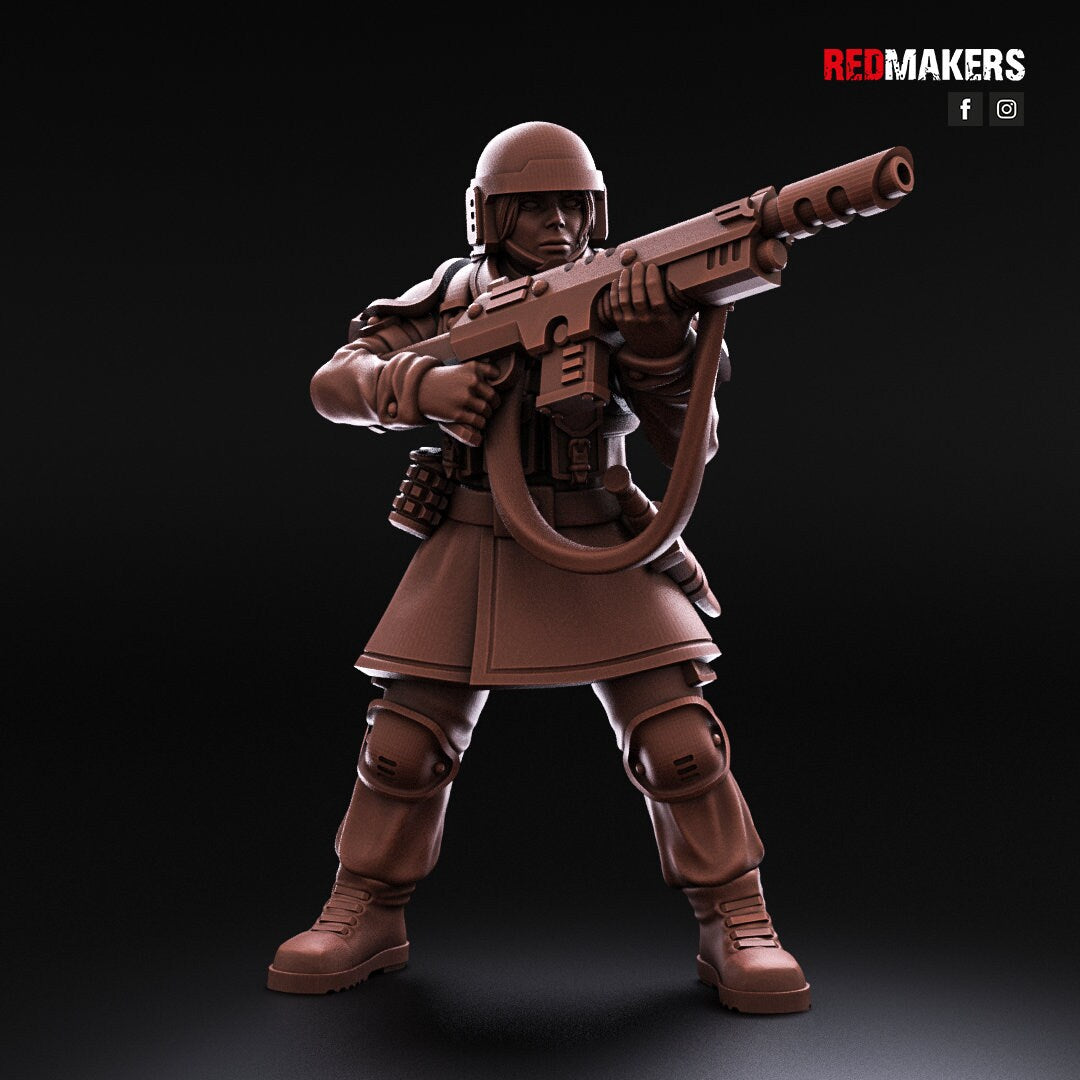 Red Makers - Shock Troops Female Officer and Command Squad (Custom Order)
