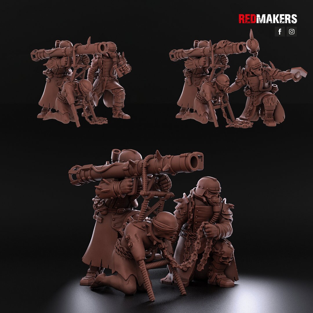 Red Makers - Renegade Death Squad Heavy Weapon Teams x3 - Heretics (Custom Order)