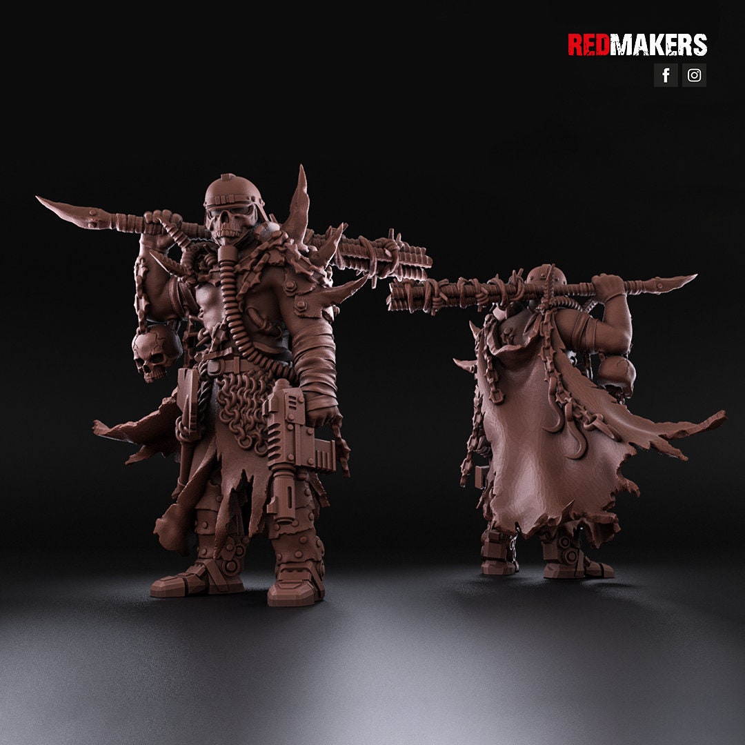 Red Makers - Renegade Death Squad Lieutenant and Command Squad - Heretics (Custom Order)