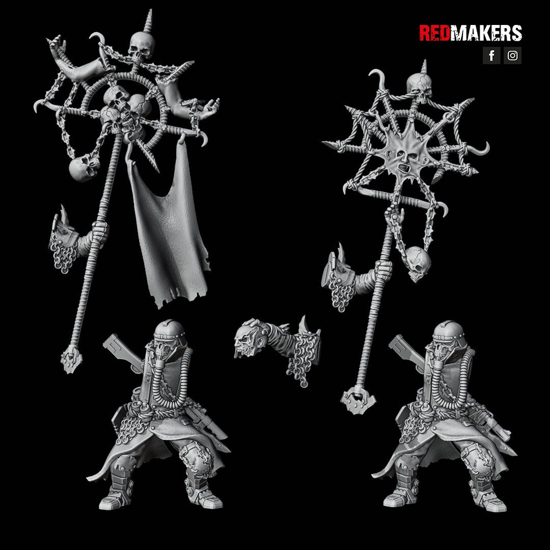Red Makers - Renegade Death Squad Lieutenant and Command Squad - Heretics (Custom Order)