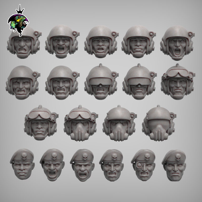 SpaceNam Variant Heads Set x20 - Reptilian Overlords (Custom Order) - product image