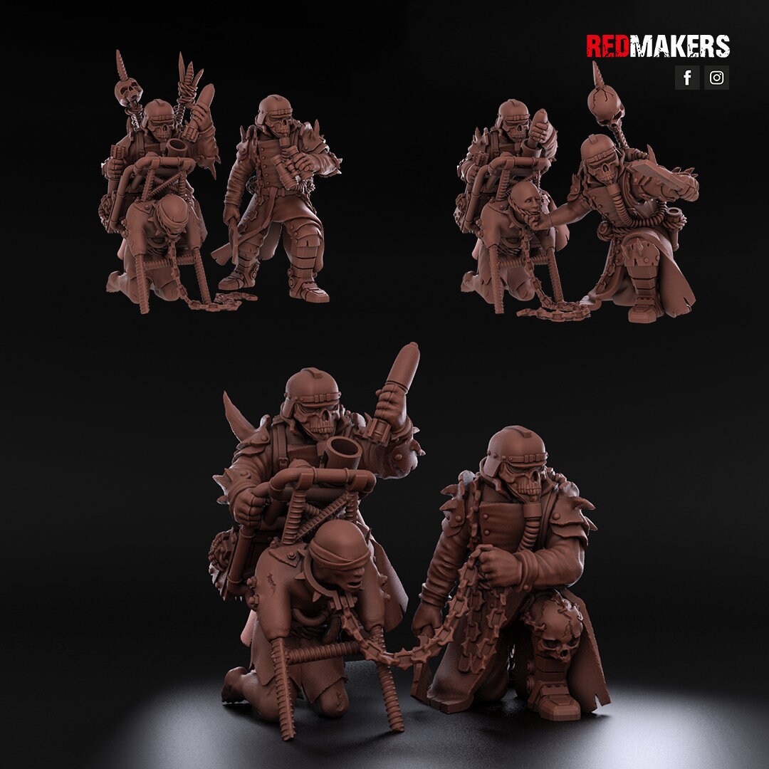 Red Makers - Renegade Death Squad Heavy Weapon Teams x3 - Heretics (Custom Order)