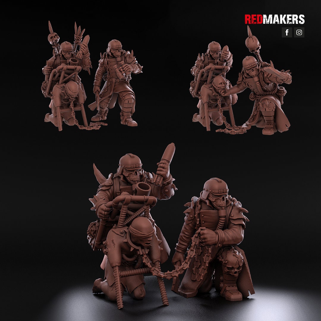 Red Makers Renegade Death Squad Heavy Weapon Teams x3 - Heretics (Custom Order) - product image 10 of 10