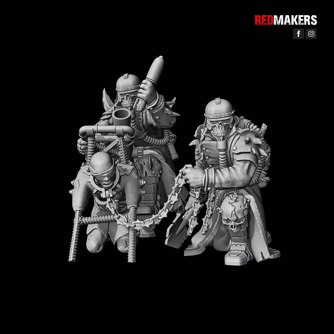 Red Makers - Renegade Death Squad Heavy Weapon Teams x3 - Heretics (Custom Order)