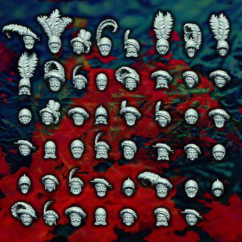 HRE - Landsknecht Handweapon and Shield x10 - Reptilian Overlords (Custom Order)