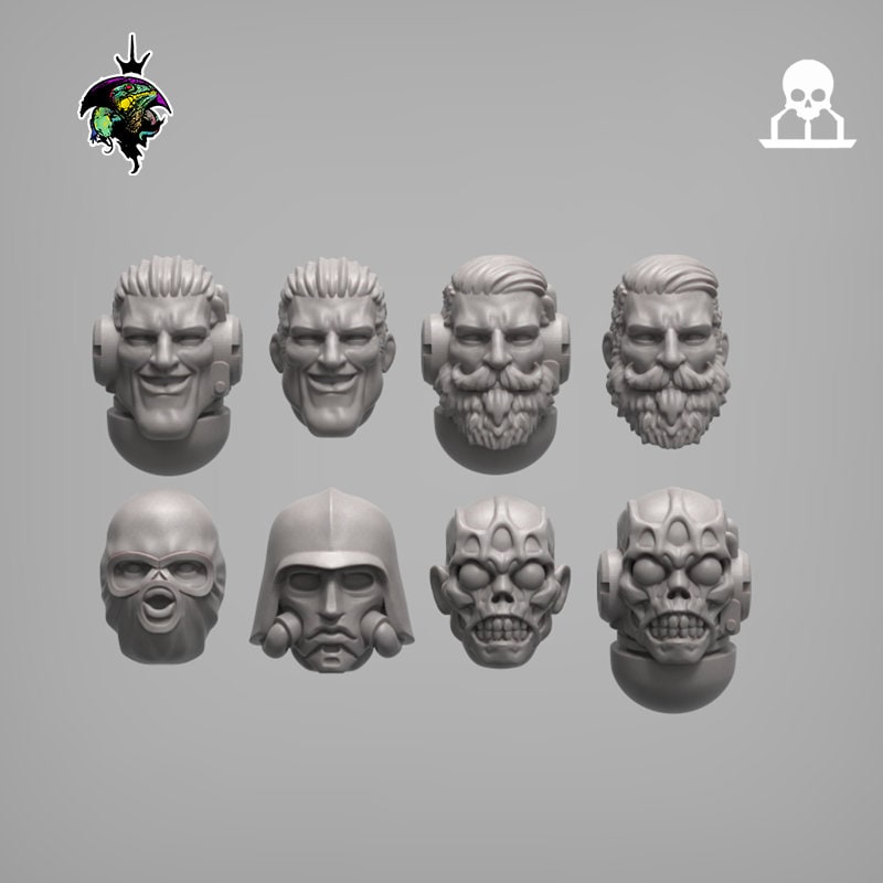 Assorted Heads Set Reptilian Overlords (Custom Order) - product image