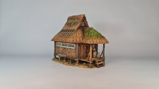 Nippon Saga Farm House One - Wargaming Terrain 28mm - Printed on FDM Bambu Lab X1 Carbon (Custom Order) - product image 2 of 10