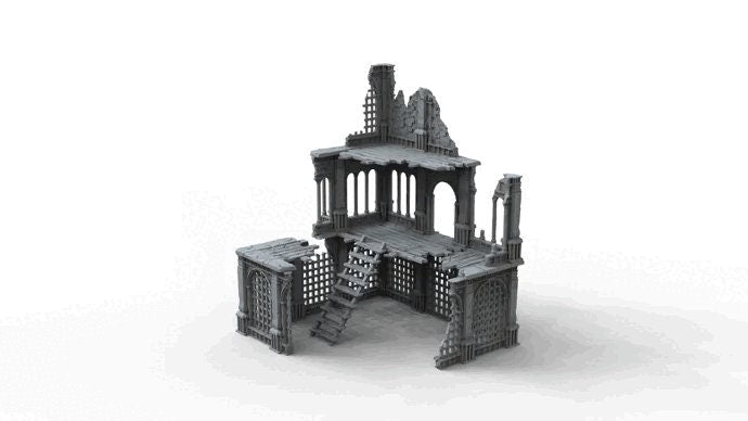 Gothic Ruins Set 2 Wargaming Terrain 28mm - Printed on FDM Bambu Lab X1 Carbon (Custom Order) - product image 6 of 6