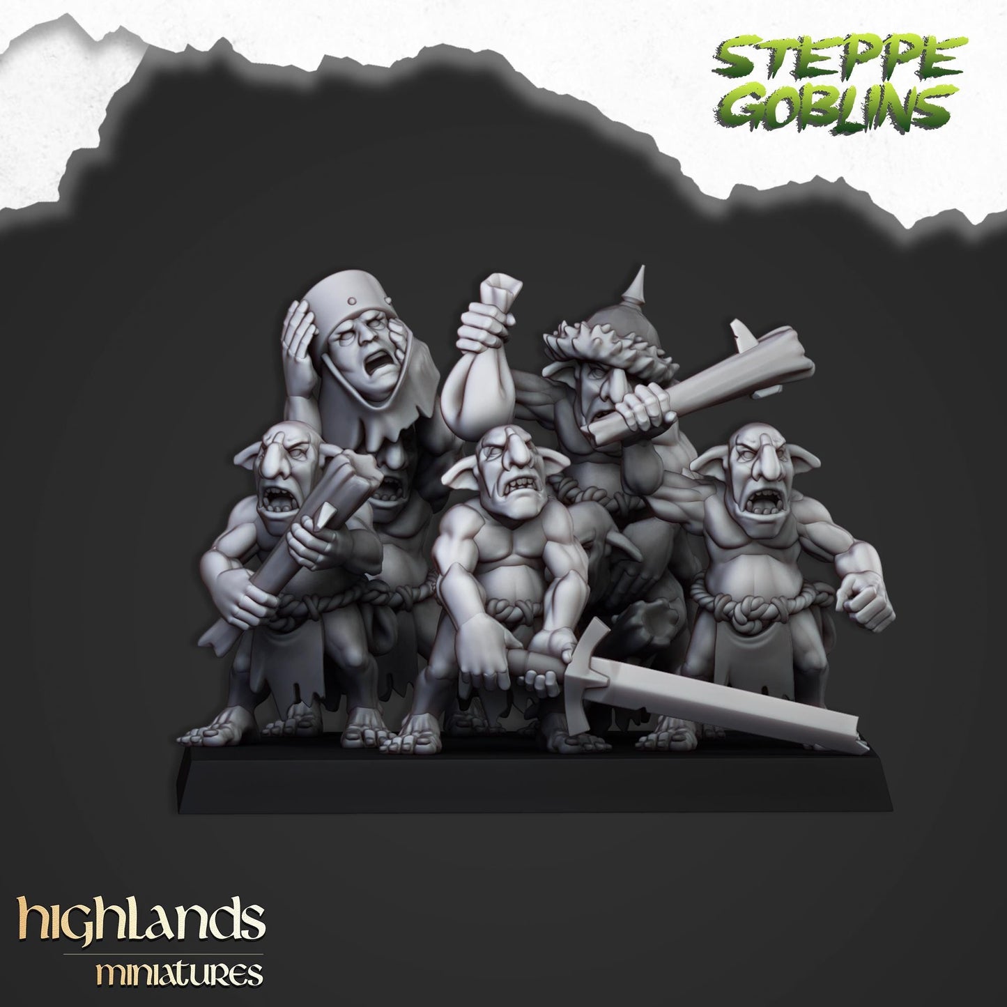 Highland Miniatures Steppe Goblors x12 - Fantasy / D&D (Custom Order) - product image 2 of 2