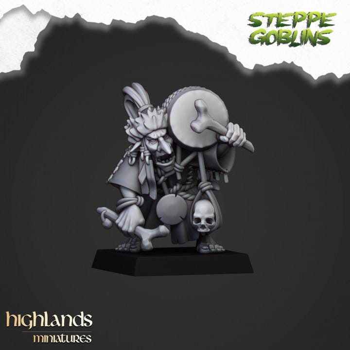 Highland Miniatures Steppe Goblin Shaman - Fantasy / D&D (Custom Order) - product image