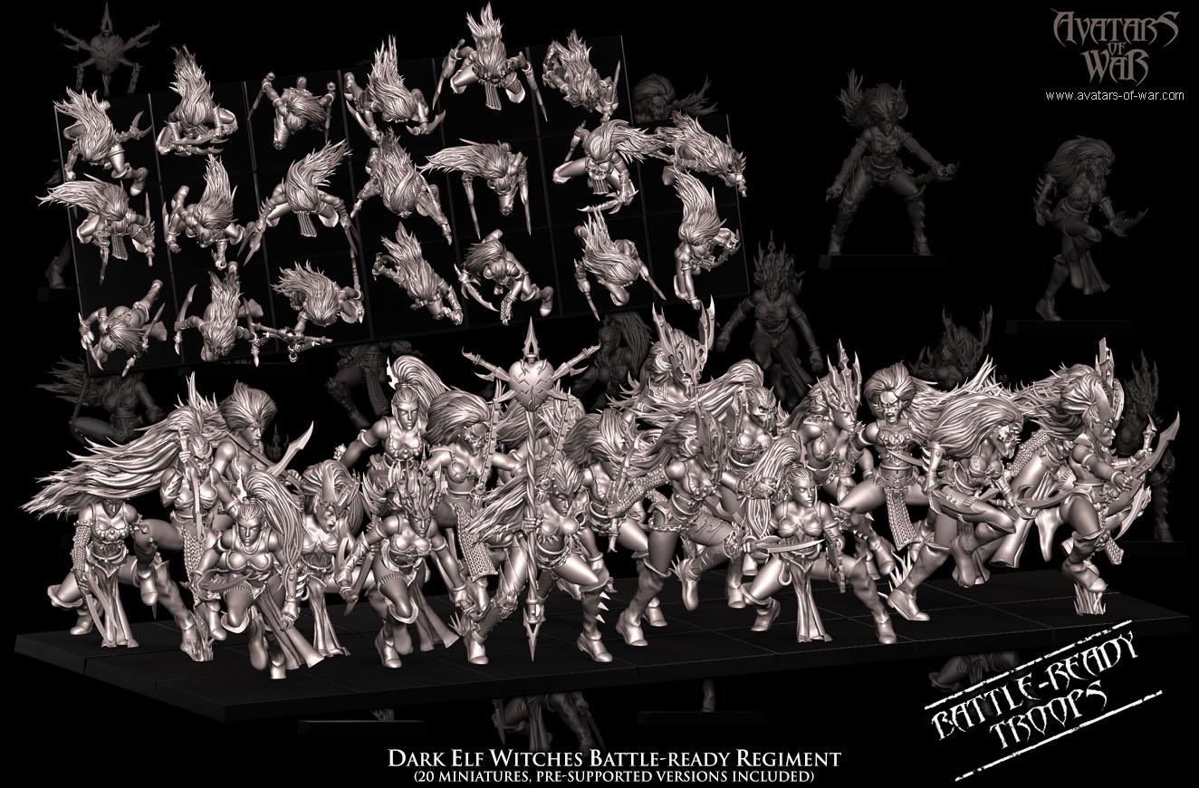 Avatars of War Dark Elf Witches - Fantasy / D&D (Custom Order) - product image 3 of 3