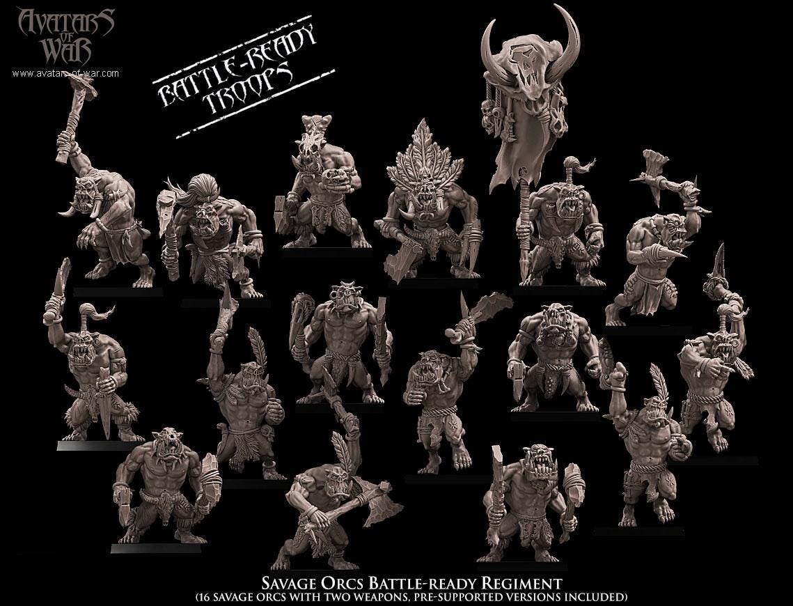Avatars of War Savage Orcs Regiment - Fantasy / D&D (Custom Order) - product image 3 of 3