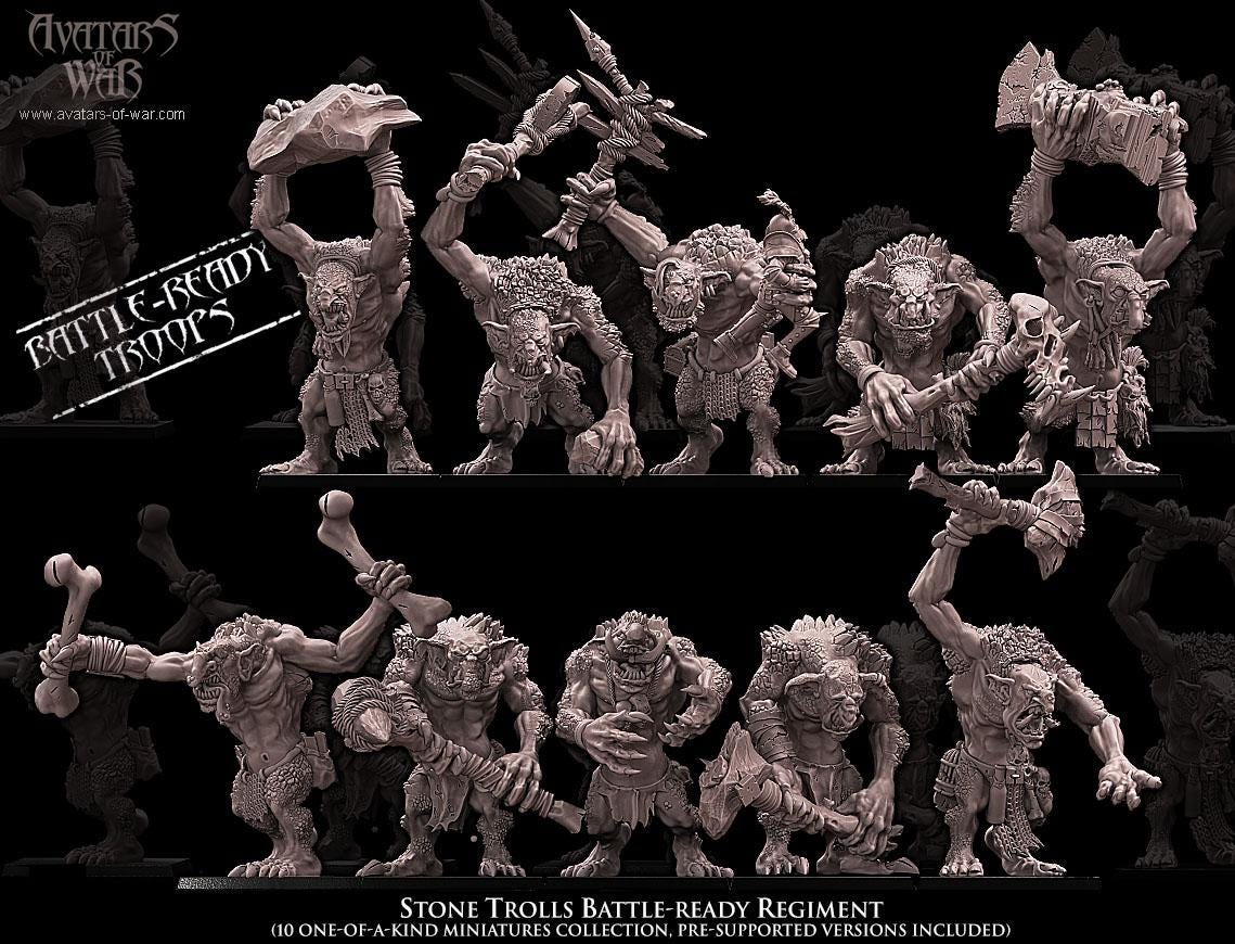Avatars of War Stone Trolls - Fantasy / D&D (Custom Order) - product image 4 of 4