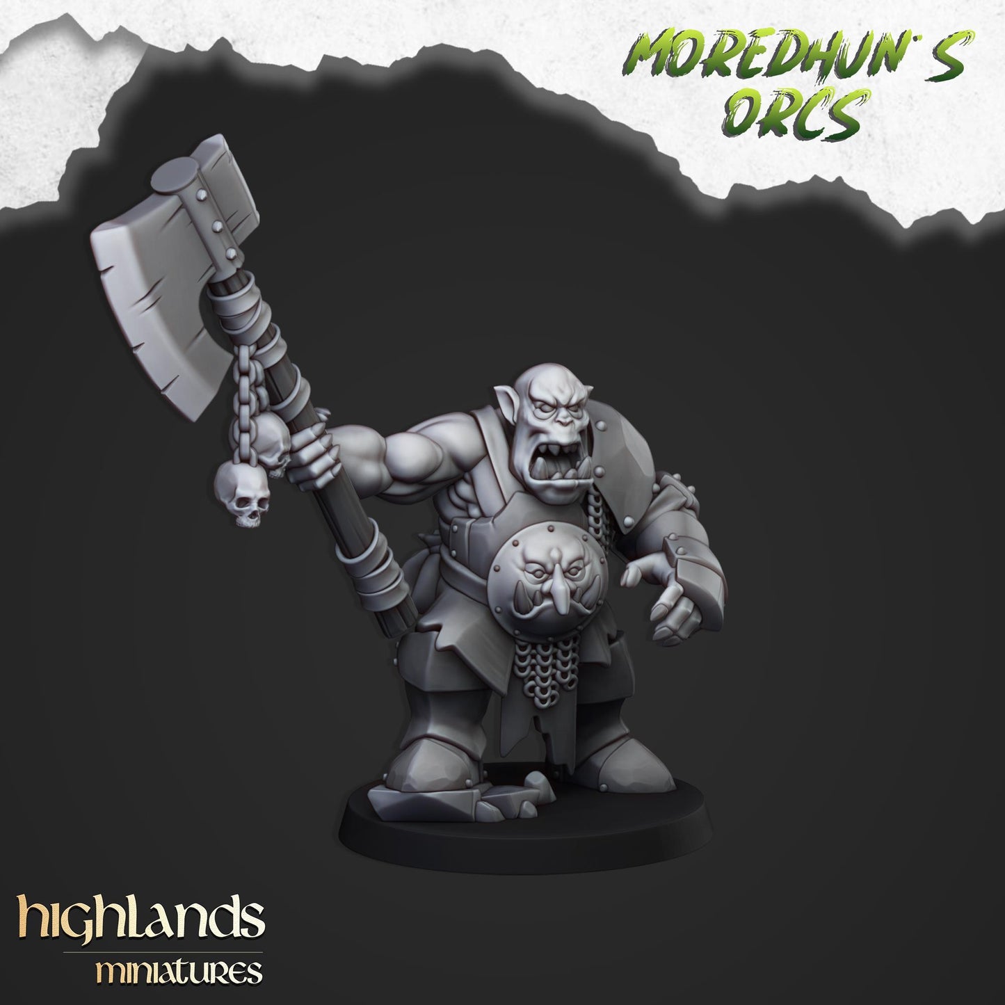 Highland Miniatures - Borgok Skullcrusher - Fantasy / D&D (Custom Order)