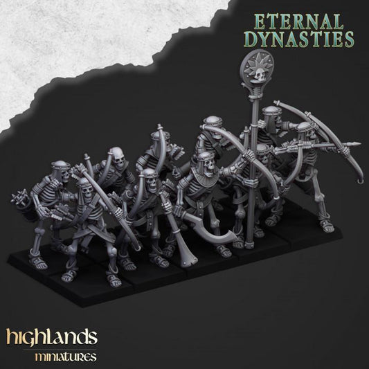 Highland Miniatures - Ancient Skeletons with Bows - Fantasy / D&D (Custom Order)