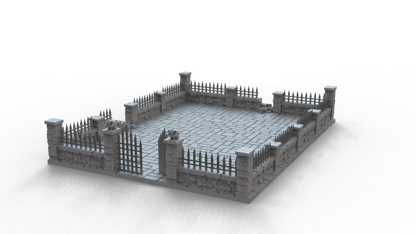 Gothic Ruins Grave Yard Wargaming Terrain 28mm - Printed on FDM Bambu Lab X1 Carbon (Custom Order) - product image