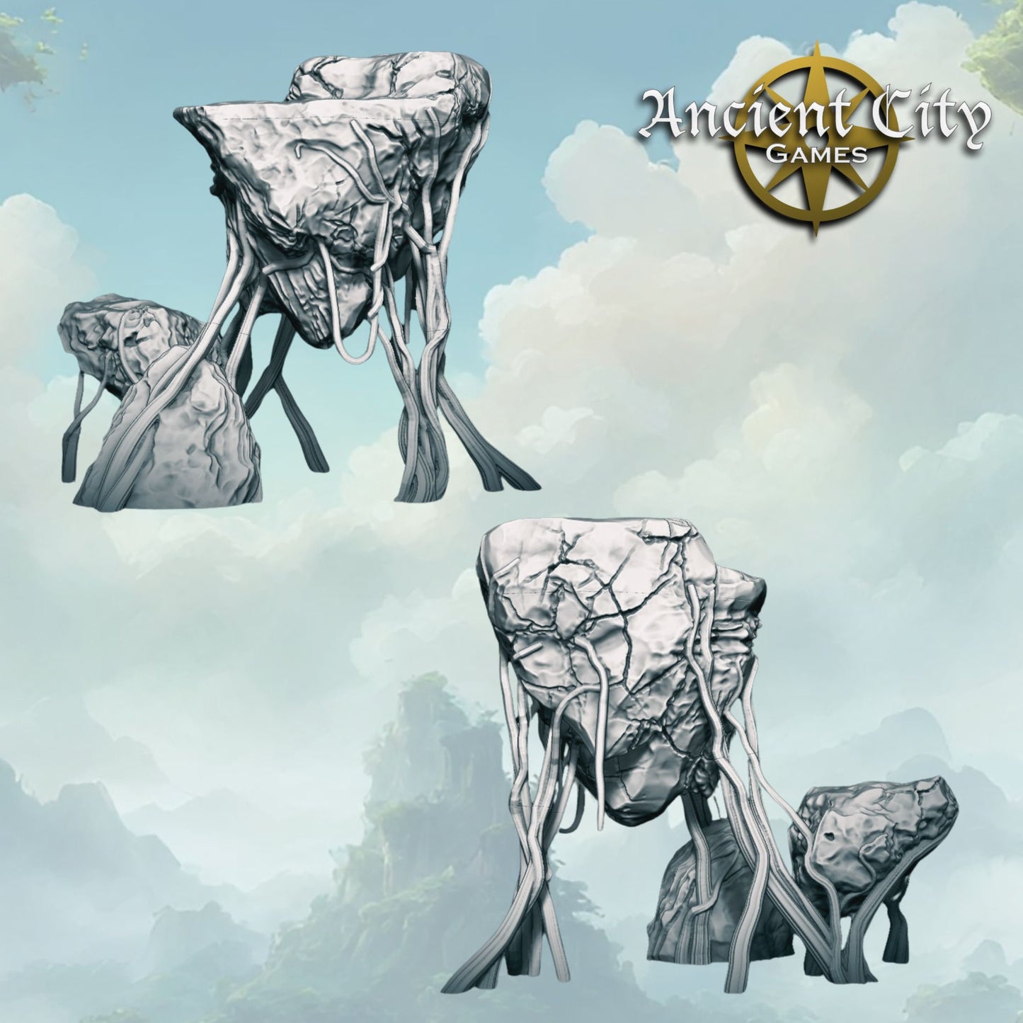 Enchanted Isles Floating Rock 3 - Wargaming Terrain 28mm-32mm - Printed on FDM Bambu Lab X1 Carbon (Custom Order)