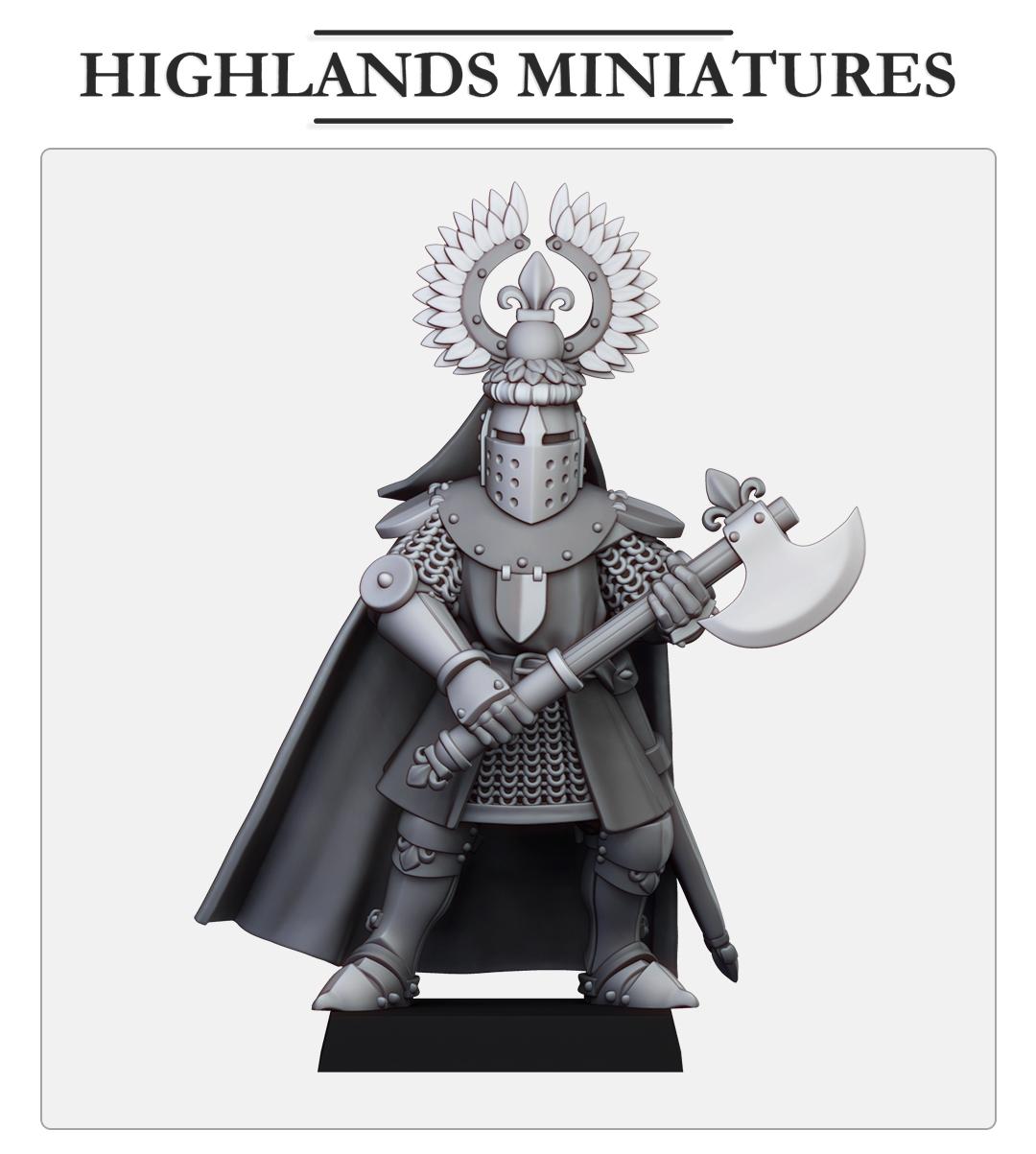 Highland Miniatures - Dismounted Gallia Duke 2 - Fantasy / D&D (Custom Order)