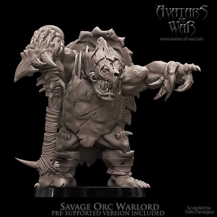 Avatars of War Savage Orc Warlord - Fantasy / D&D (Custom Order) - product image