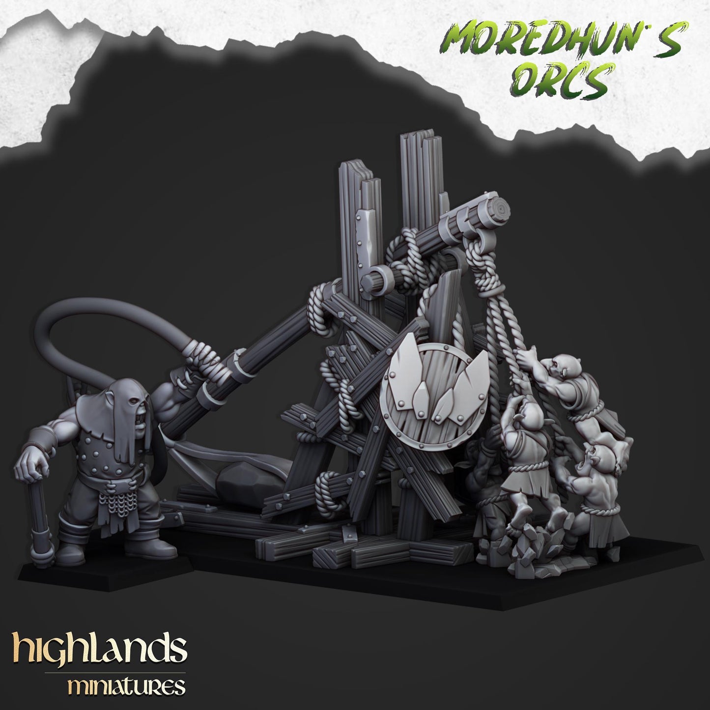 Highland Miniatures Orc Stonethrower - Fantasy / D&D (Custom Order) - product image