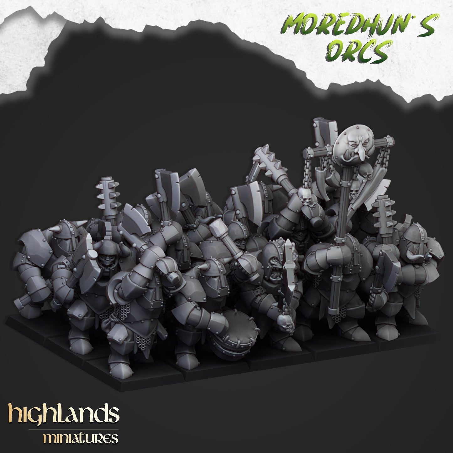 Highland Miniatures Armoured Orcs - Fantasy / D&D (Custom Order) - product image