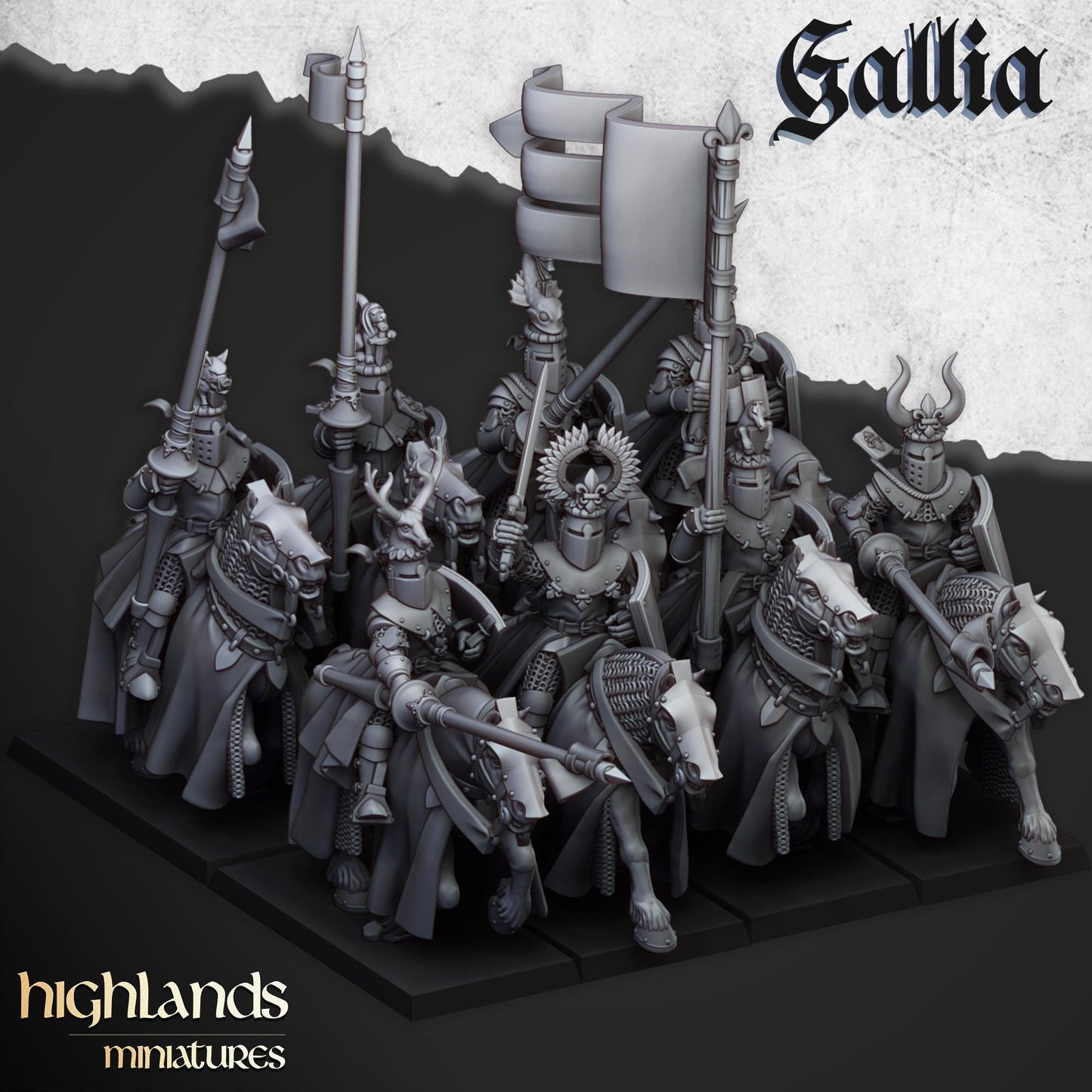 Highland Miniatures Royal Knights of Gallia - Fantasy / D&D (Custom Order) - product image