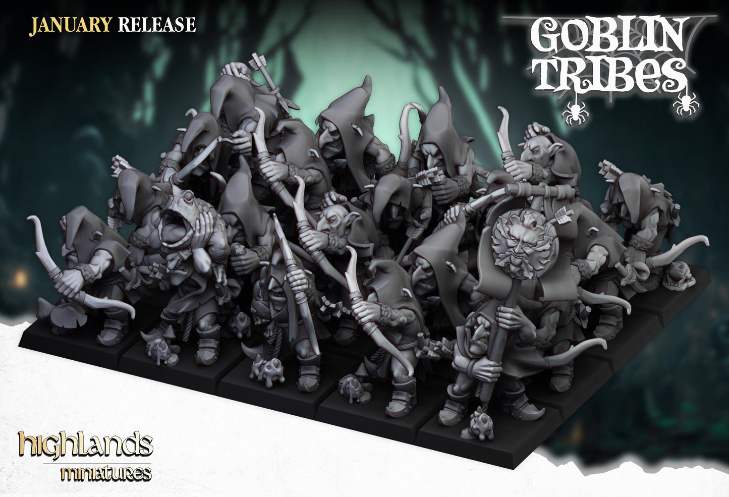 Highland Miniatures Swamp Goblin with Bows - Fantasy / D&D (Custom Order) - product image 2 of 2