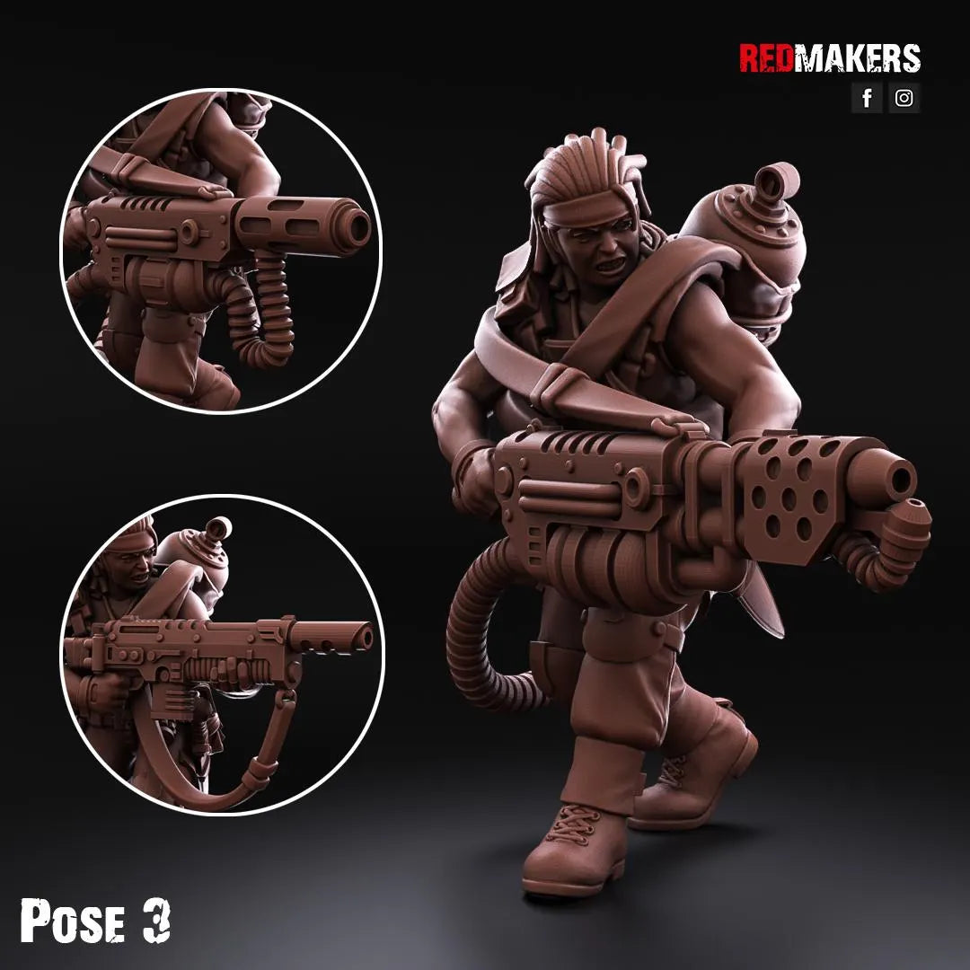 Red Makers - Female Jungle Fighters Special Weapon Squad x5 (Custom Order)