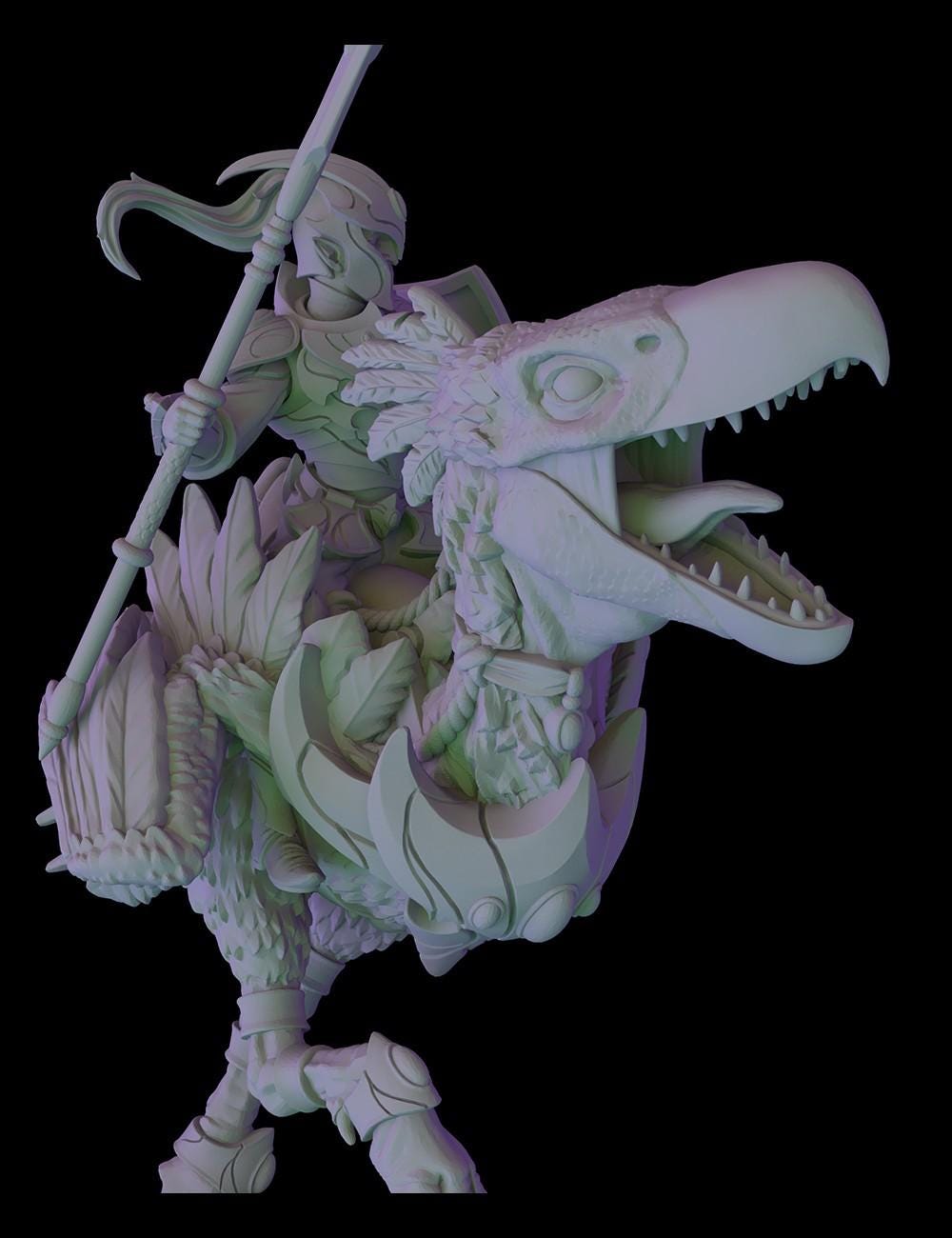 Fantasy Cult Elven Terror Birds Riders x5 (Custom Order) - product image 4 of 4