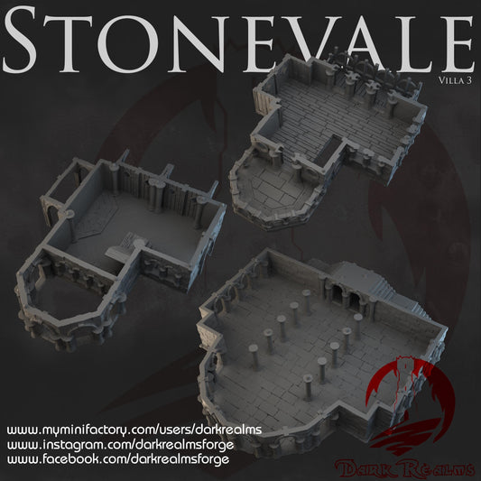 Dark Realms Stonevale - Villa 3 - Printed on FDM Bambu Lab X1 Carbon (Custom Order) - product image 2 of 2